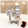 Anillos de Pareja Japoneses y Coreanos, Anillos de Boda con Diamantes Artificiales, Propuesta en Vivo, Anillos Falsos, Accesorios de Boda de Moda para Mujer, Estilo Popular de Moda