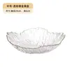 Plato de Fruta de Cristal de Alta Gama con Forma de Flor, Color Blanco Perlado, para Uso Doméstico, Adecuado para Bocadillos de Sala de Estar, Frutas Secas y Exhibición de Frutas