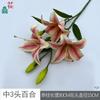 3 lírios perfume 3D lírios fotografia de hotel arranjo de flores flores artificiais decoração paisagística interna flores de seda