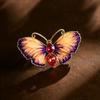 Broche de mariposa de esmalte europeo y americano para mujer, estilo moderno, con personalidad, elegante, para abrigo o cárdigan, ramillete que combina con todo.