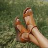 Sandalias para Mujer, Talla Grande, Estilo Romano, Nueva Versión Coreana 2026, que Aumentan la Altura, Tacones de Cuña Elegantes, Punta Abierta, Zapatos Planos al por Mayor