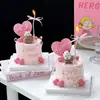 Set de Decoración para Pastel del Día de San Valentín Qixi 2026: Adornos de Osos Apilables para Pareja e Inserciones de Confesión de Amor