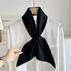 Cachecol Longo de Cor Pura Estilo Coreano para Mulheres Primavera & Outono Proteção para o Pescoço Cachecol de Lã Tricotado Cachecol Versátil de Alta Qualidade