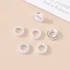 Argola com Contas Cravejadas de Zircônia Cor Preservada Preenchida com Ouro 14K Tendência Exquisite Simples Temperamento Personalidade Acessórios de Joias Atacado em Estoque