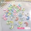 Celebridad en línea chica bonita luna parche para uñas joyería Estrella Mariposa estrella Mocha K9 cristal plano uña Diamante