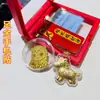 Colgante Zodiaco 2026 Año del Caballo, Llavero que Atrae Dinero, Pegatina Dorada para Teléfono Caballo Pequeño, Cadena para Teléfono al por Mayor