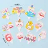 Decoración de Cupcake de Dibujos Animados para el Día del Niño Caja Mini Pastel de Cumpleaños para Jardín de Infancia Caja de Empaque Redonda de 2 Pulgadas