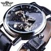 Reloj mecánico T-Winner de cuerpo hueco completo para hombre y mujer, reloj de pulsera para pareja