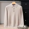 Suéter de Cachemira 100% para Bebé para Hombre, Manga Larga, Casual de Negocios, Suéter de Cachemira Pura, Tejido