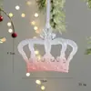 Pendente Decorativo Transparente Rosa de Natal para Novo Produto Transfronteiriço Pingente de Árvore de Natal Pingente Decoração de Coração Rosa Menina