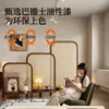 Sala de Estar Estilo Retrô Americano Divisória de Tela Luminária Lateral de Sofá Luxo Rack de Armazenamento de Madeira Maciça Rattan Grelha Artística Divisória de Ambiente Armário