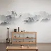 Novo estilo chinês pintura a tinta conceito artístico paisagem sala de estar parede de fundo de sofá papel de parede quarto escritório sala de chá mural tecido de parede papel de parede