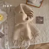 Bufanda nueva de mezcla de lana, bufanda de color liso para mujer para invierno, bufanda tejida cálida de longitud media, calentador de cuello, venta al por mayor para ventas transfronterizas