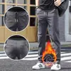 Calças Casuais Pretas de Alta Qualidade Italianas para Homem, Novas Calças Retas Slim-Fit de Outono, Calças Esportivas Elásticas de Cintura para Negócios