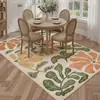 Alfombra floral de Amazon transfronteriza para dormitorio, sala de estar, cocina, baño, resistente al desgaste, resistente a la suciedad, fácil de mantener, tapetes de piso al por mayor