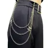 Europa y Estados Unidos cadena de pantalones de calavera personalidad de moda transfronteriza cadena de metal multicapa colgante de sol cadena de cintura decoración para mujer venta al por mayor