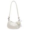 Bolsa de Axila Nicho Estilo Coreano para Mulheres 2025 Nova Tendência Moda Renda Lua Crescente Bolsa Simples de Ombro Bolsa de Mão Tendência