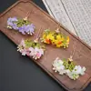 Set de Pasadores de Osmanthus del Festival de Medio Otoño: Corona de Cabello, Pinza para el Cabello, Pasador de Flor Hanfu, Tocado Retro Dinastía Ming, Juego Completo