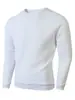 Sudadera waffle de cuello redondo para hombre transfronteriza, jersey casual de manga larga de color liso para primavera y otoño, top jacquard de moda para hombre