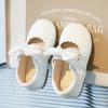 Zapatos de princesa de estilo coreano para niña, de una sola capa, con lazo, bonitos y multiusos, de cuero, para baile, primavera y otoño, 2024