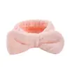 Faixa de cabelo com laço para lavar o rosto para meninas, atacado, cor sólida, versátil, maquiagem simples, pulseira para enxugar o suor, faixa de cabelo de flanela
