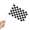 Fabricante transfronterizo F1 bandera a cuadros en blanco y negro bandera de carreras 14 * 21 cm bandera de pedido bandera de señal roja y verde