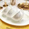 Juego de Cuencos y Vajilla de Cerámica de Jingdezhen para Uso Doméstico, Vajilla de Porcelana de Hueso de Alta Estética, Juego de Cuenco y Plato DIY para Regalo de Inauguración