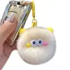 Pingente Chaveiro Bola de Carvão Pequena de Pelúcia Ins Celebridade Cibernética Bola de Pelo Pequena de Pelúcia Pingente para Pendurar em Mochila de Escola Chaveiro de Carro