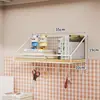 Estante de almacenamiento de pared para dormitorio, organizador de mesita de noche de pared sin taladro para estudiantes, solución de almacenamiento de pared para literas superiores
