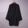 Hanfu de comprimento médio estilo étnico retro-modernizado, casaco solto estilo quimono, capa lisa para férias na praia