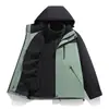 Conjunto de Duas Peças Estilo Marca Grande, Três em Um, Unissex, Viagem ao Ar Livre, À Prova de Vento, Impermeável, Lã Removível