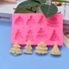 Molde de Silicone em Forma de Árvore de Natal para Assar DIY Bolo Fondant Chocolate Molde para Biscoito