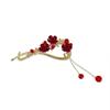 Nuevo Flocado Rojo Flor de Ciruelo Twist Clip de Palabra Parte Trasera Clip para Cabello Elegante Horquilla Tocado Accesorios para el Cabello Venta al por Mayor