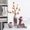 Shu Gate Viento Silencioso Cerámica Vintage Decorativo Jarrón de Flores Secas Entrada Mesa de Comedor Sala de Estar Adornos Arreglos Florales Sentido Avanzado Jarrón