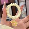 Fruta de Coco Mar Azul Glacial Menta Diadema Tipo Cable de Teléfono Lazo para el Cabello Accesorios para el Cabello No Daña el Cabello Banda de Goma de Alta Elasticidad Cubrecabezas