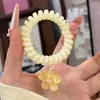 Ins Jelly Sakura Fresco Anillo para el Cabello de Hilo Telefónico Cuerda Dulce Suave Germinante Cuerda para el Cabello Sin Marca de Niña Accesorios para el Cabello de Primavera para Mujeres