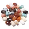 Cuentas de ábaco de acrílico de color sólido agrietadas con agujero grande para pulsera de cuentas DIY, collar, accesorios para cadena de mano, bolso