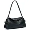 Bolso tejedor de cuero genuino de nicho coreano de alta calidad, textura premium, bandolera individual para el día a día, ligero, versátil, para mujer