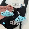 Chaveiro Peixinho Engraçado de Desenho Animado Subaquático Peixe Cinza Azul Fofo e Interessante Pingente para Mochila de Estudante Acessórios de Pingente