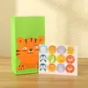 Saco de Papel com Estampa de Animal Desenho Logo Sacola de Papel Kraft para Atacado Sacola de Compras com Adesivo Embalagem Sacola de Presente