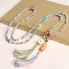 Material de Jade de Pedra de Hainan Pele Yin Semente de Bodhi Estrela Lua Pulseira de Múltiplos Círculos Wen Brinquedo Sândalo Verde Mãe Colar Joias Atacado Mulheres