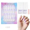 24 Peças de Unhas Postiças Usáveis para Adultos Produtos Acabados Transfronteiriços Patches de Manicure de Alta Qualidade Manicure Amêndoa Removível Atacado