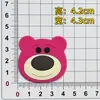Serie Oso Fresa de Dibujos Animados Zapatos de Cueva Hebilla Lindo Creativo Dibujos Animados Funda para Teléfono Móvil Parche Adhesivo Suave Parche Estéreo de PVC
