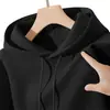 Moletom com Capuz de Veludo Plus Size Outono Inverno Masculino Estilo Coreano Solto Casual Tendência Versátil Cor Sólida Simples