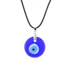 Comércio exterior transfronteiriço olho do diabo pingente de vidro azul peru olho azul jóias clavícula corrente colar simples