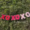 Bandeira de Puxar com Letras de Feltro Dia dos Namorados Transfronteiriço Banner Xoxo Decorações de Festa Feriado Arrumadas à Mão Venda por Atacado Personalização