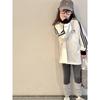 Camiseta de manga larga para niña estilo coreano, top infantil, primavera 2025, nuevo estilo, estilo occidental, camisa básica de primavera y otoño, suéter grande para niña