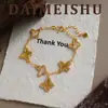 Moda Retro Exquisito Borla Hielo Triturado Microincrustado Circonita Mariposa Pulsera Lujo Ligero Nicho Joyería Versátil de Gama Alta