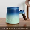 Caja de Regalo para Juego de Té, Taza de Té, Souvenir de Negocio, Taza de Oficina, Taza de Agua Estilo Chino Yanshan Hecha a Medida, Celebración de Aniversario