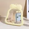 Espelho de Maquiagem de Plástico Laço Espelho de Beleza Dobrável de Mesa Espelho de Maquiagem de Mesa de Estudante Espelho de Estudante